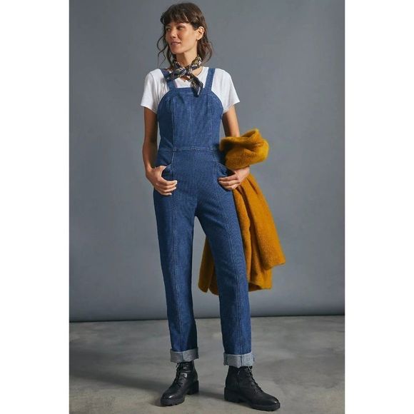 NWT Adriano Goldschmied AG Jeans Calli Straight Leg Jumpsuit in Foliage - Large